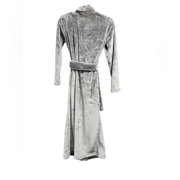 UGG women’s charcoal gray Marlow fleece plush long bathrobe. Size Small. - Picture 2 of 9